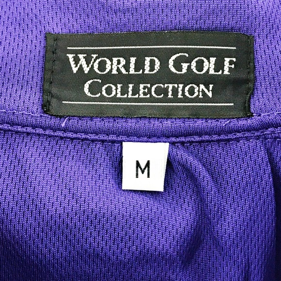 NEW World Golf Playboy L/S Polo Purple Moisture Wicking Quick Dry Breathable MED - Picture 4 of 4